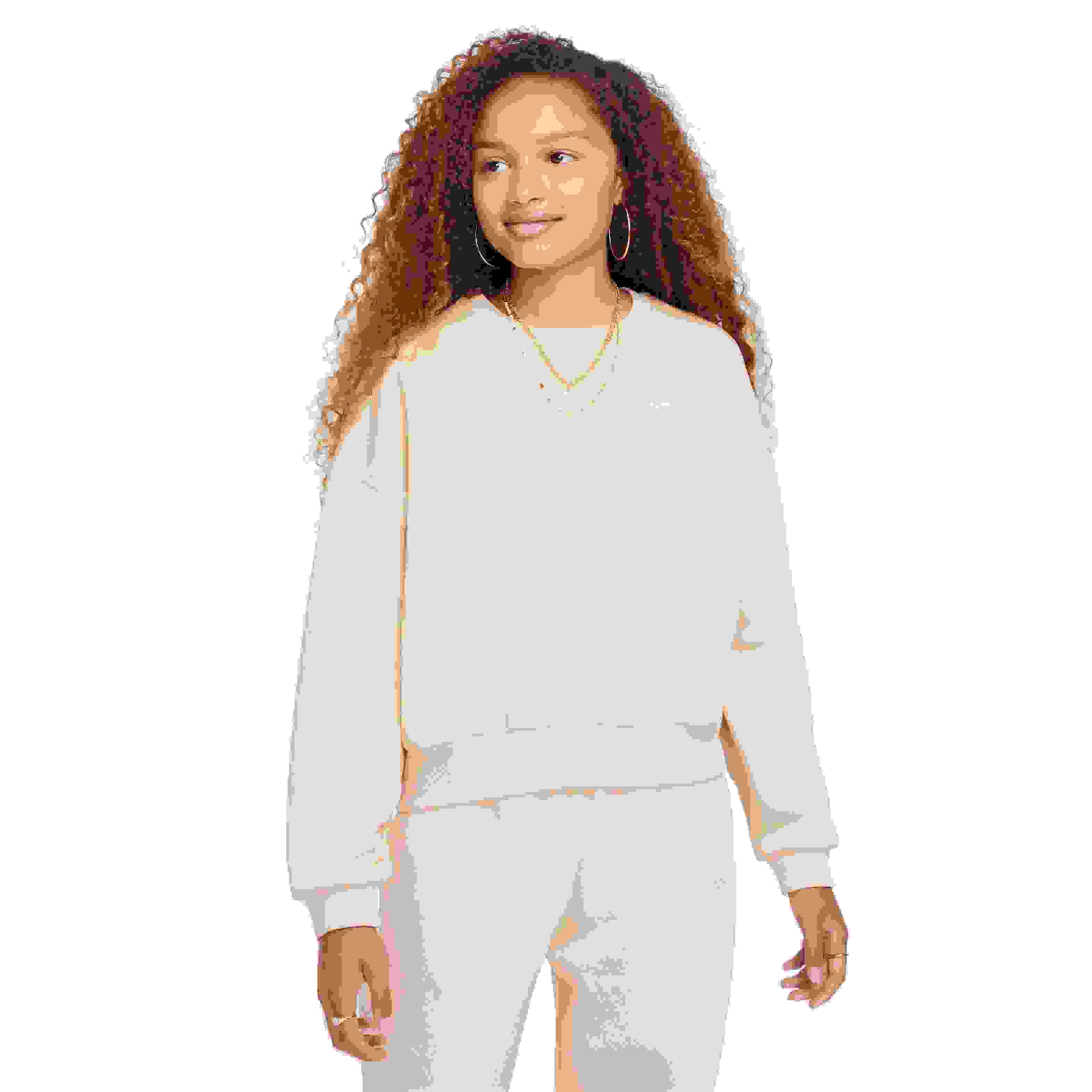 Nike Sportswear Club Fleece Boxy Crew-Neck Big Girls' Sweatshirt